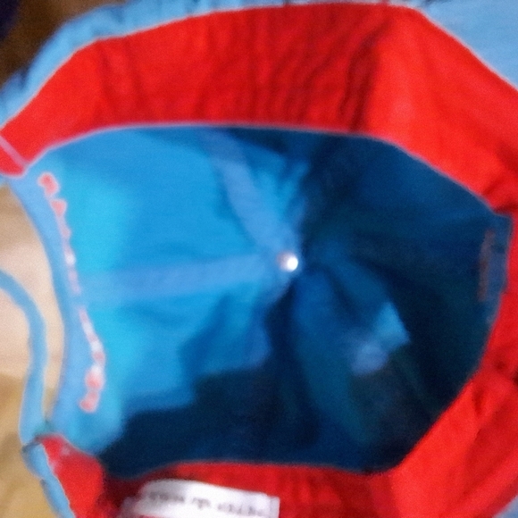 Peter Millar Adjustable Blue Cap with Orange Crown Embroidery In an OSFM - Picture 5 of 5